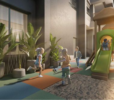 Perspectiva artística do playground