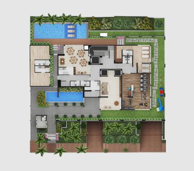 Perspectiva artística da implantação